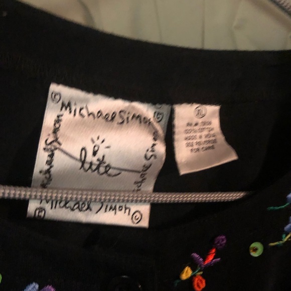 Vintage Michael Simon Embellished Cardigan- 644 $80 or $70 w/offer - Picture 2 of 3